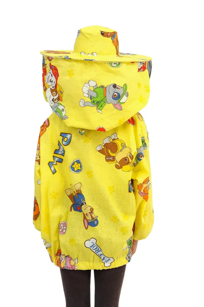 Detská včelárska bunda s potlačou žltá