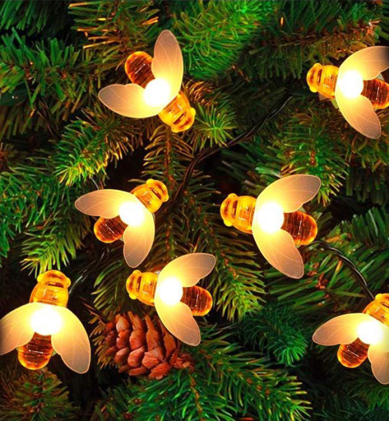 Solárna LED svetelná reťaz – 20 včielok