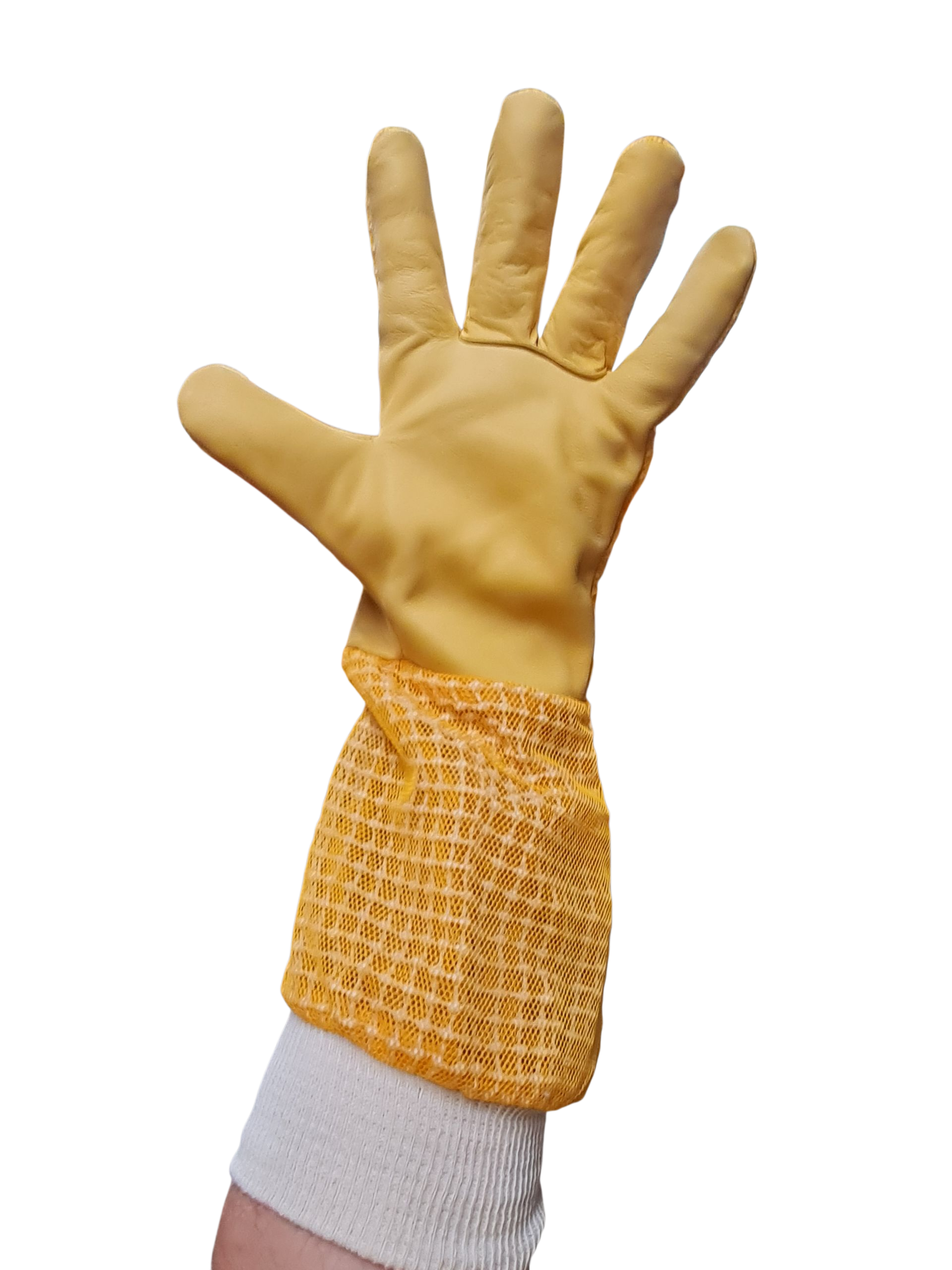 Rukavice včelárske koženné AIR ventilované žlté