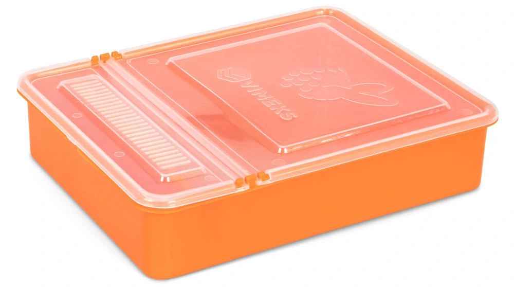 Krmítko hranaté 1,5L oranžové