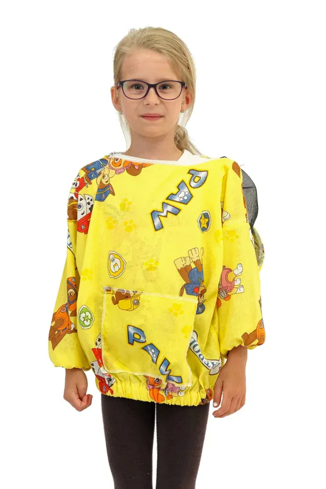 Detská včelárska bunda s potlačou žltá