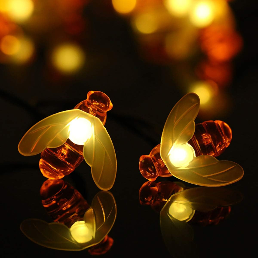 Solárna LED svetelná reťaz – 20 včielok
