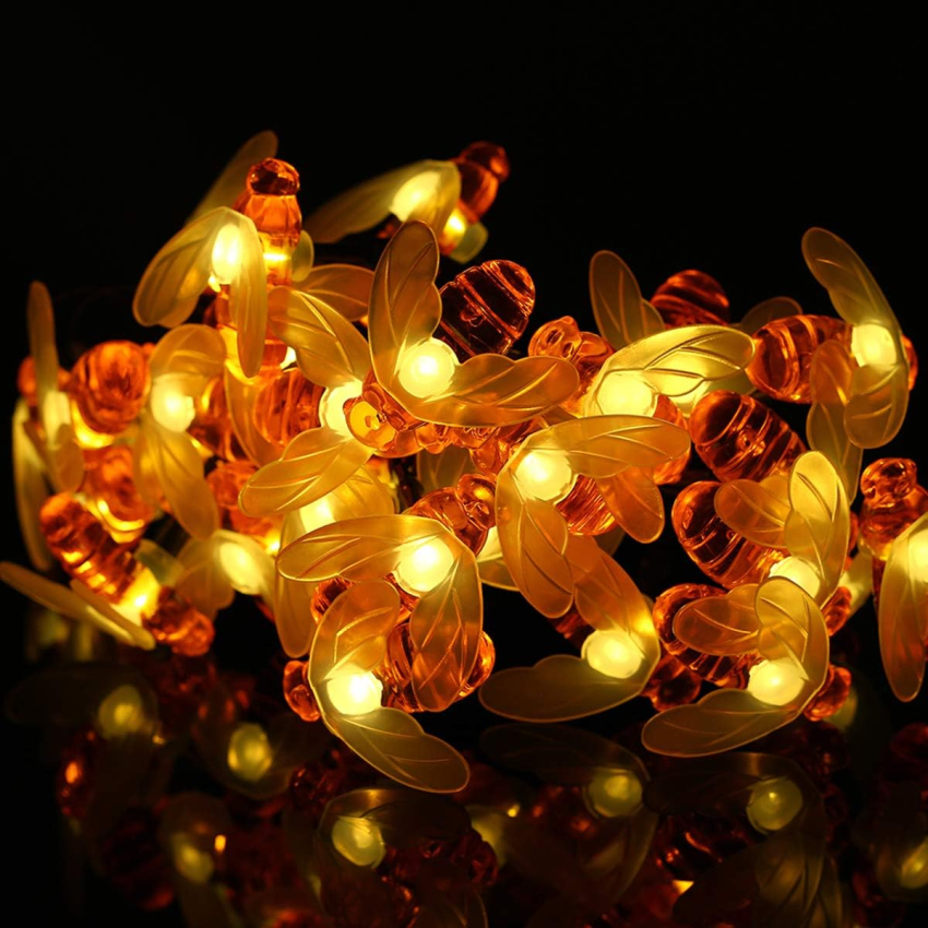 Solárna LED svetelná reťaz – 20 včielok