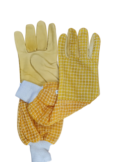 Rukavice včelárske koženné AIR ventilované žlté